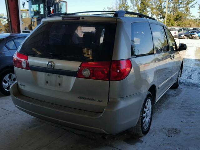 5TDZK23C57S048555 - 2007 TOYOTA SIENNA CE GOLD photo 4