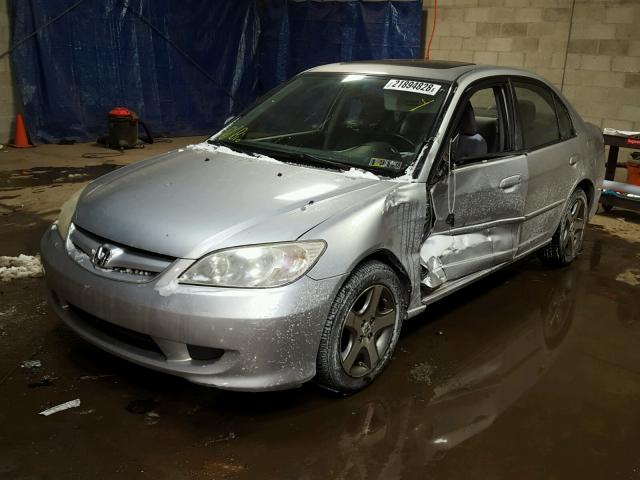 2HGES267X5H540900 - 2005 HONDA CIVIC EX 银色 照片 2