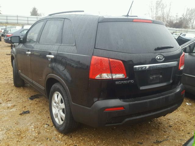 5XYKTDA14BG088577 - 2011 KIA SORENTO BA BLACK photo 3