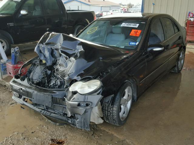 WDBRF40J35F706131 - 2005 MERCEDES-BENZ C 230K SPO BLACK photo 2