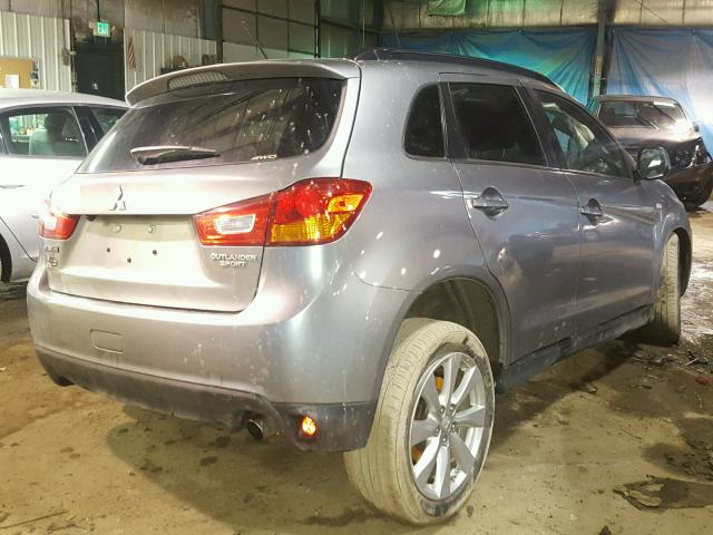 4A4AR4AU4EE025652 - 2014 MITSUBISHI OUTLANDER GRAY photo 4