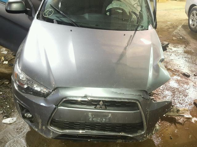 4A4AR4AU4EE025652 - 2014 MITSUBISHI OUTLANDER GRAY photo 7