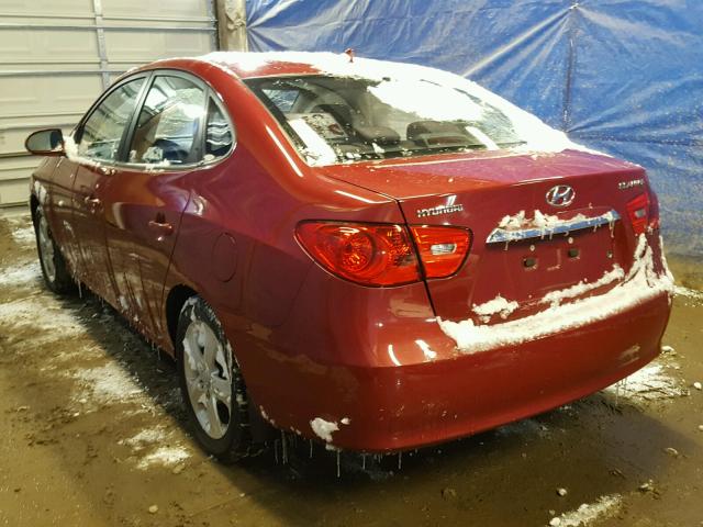 KMHDU4AD7AU008066 - 2010 HYUNDAI ELANTRA BL RED photo 3