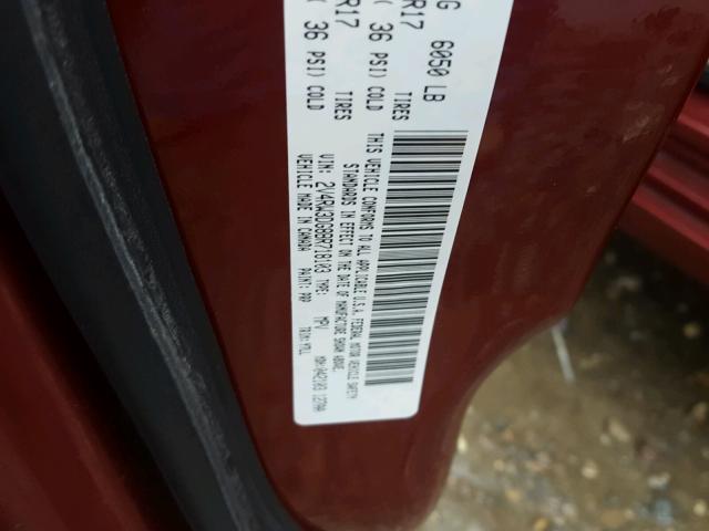 2V4RW3DG8BR718103 - 2011 VOLKSWAGEN ROUTAN SE RED photo 10