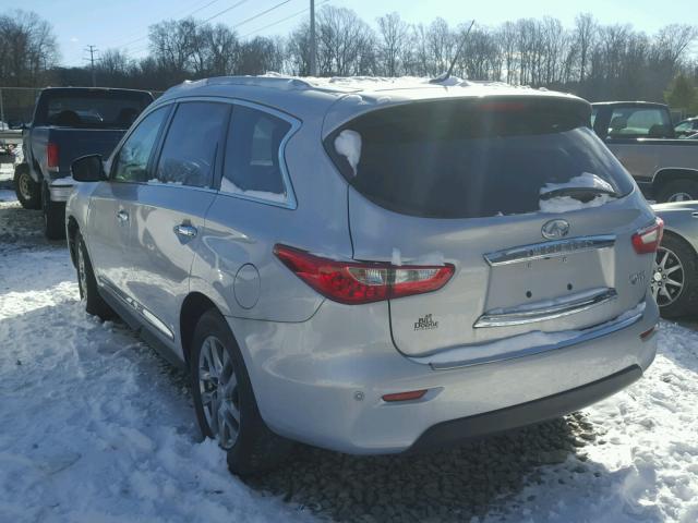 5N1AL0MM9EC540134 - 2014 INFINITI QX60 SILVER photo 3