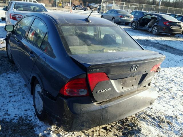 JHMFA36217S005576 - 2007 HONDA CIVIC HYBR GRAY photo 3