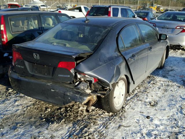 JHMFA36217S005576 - 2007 HONDA CIVIC HYBR GRAY photo 4