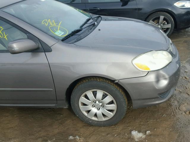 2T1BR38E03C103025 - 2003 TOYOTA COROLLA CE GRAY photo 9