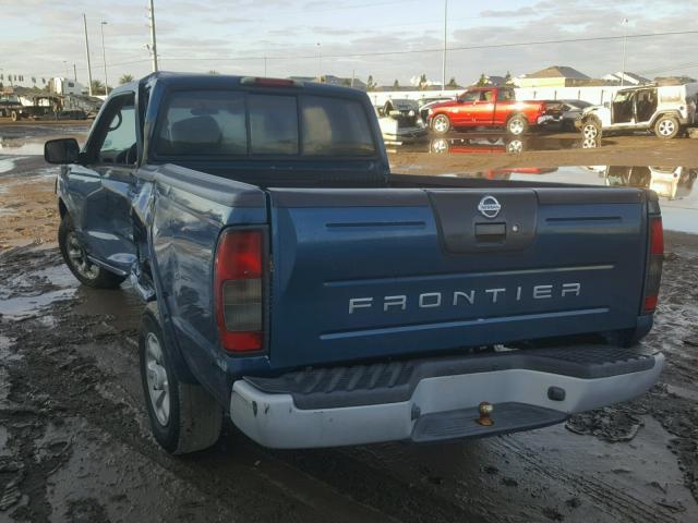 1N6DD26T84C431075 - 2004 NISSAN FRONTIER K BLUE photo 3