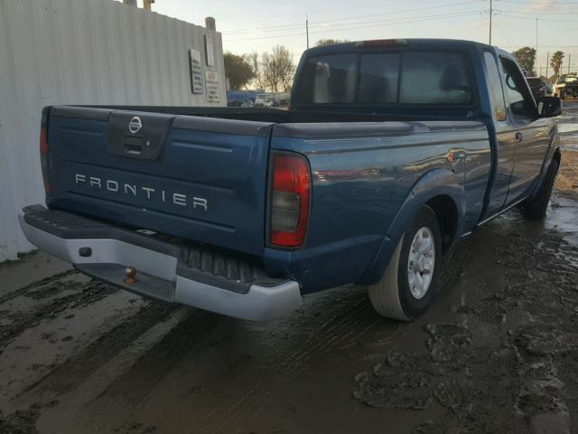 1N6DD26T84C431075 - 2004 NISSAN FRONTIER K BLUE photo 4