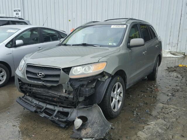 5NMSH13E47H079391 - 2007 HYUNDAI SANTA FE S GREEN photo 2