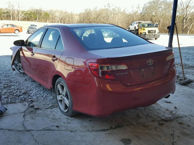 4T1BF1FK4CU537310 - 2012 TOYOTA CAMRY BASE RED photo 3