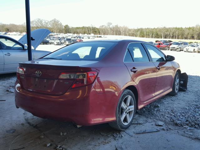 4T1BF1FK4CU537310 - 2012 TOYOTA CAMRY BASE RED photo 4
