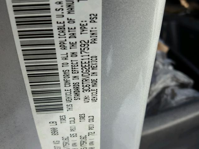 3C6TRVDG2EE117592 - 2014 RAM PROMASTER 银色 照片 10