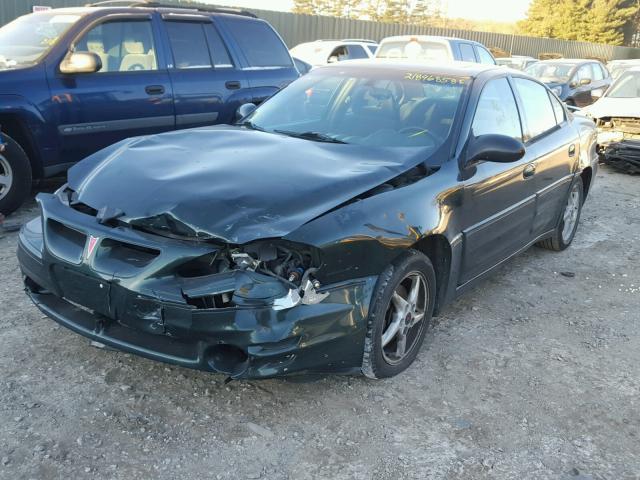 1G2NW52E72M673460 - 2002 PONTIAC GRAND AM G GREEN photo 2