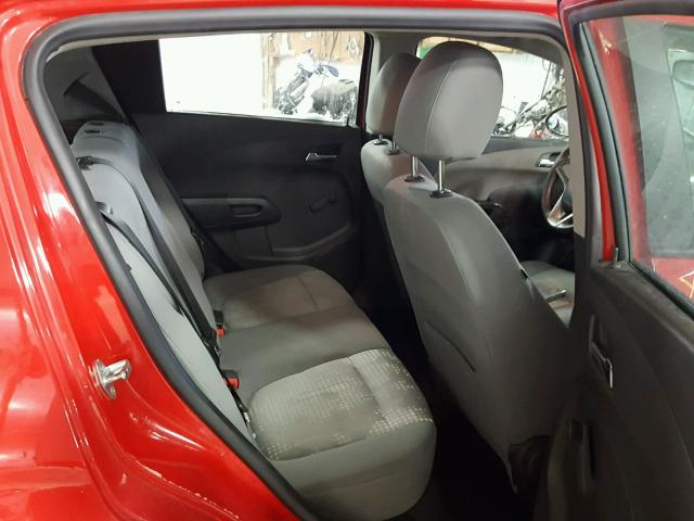 1G1JB6SH4C4166712 - 2012 CHEVROLET SONIC LS RED photo 6