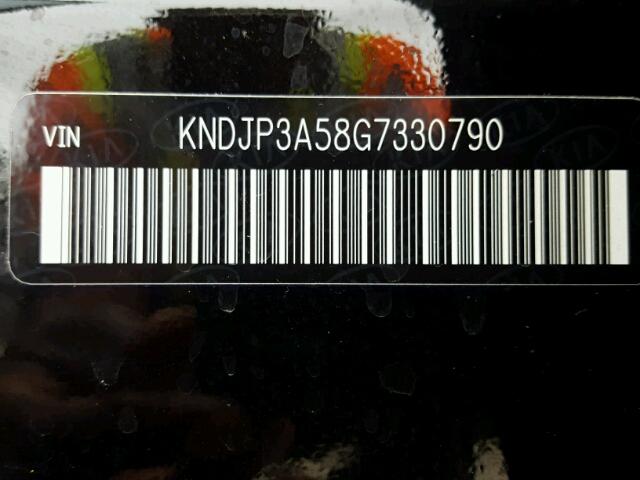 KNDJP3A58G7330790 - 2016 KIA SOUL + BLACK photo 10