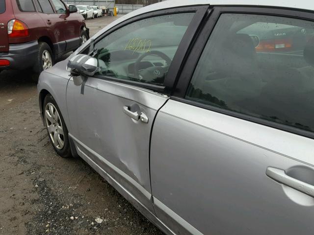 2HGFA1F51AH548832 - 2010 HONDA CIVIC LX SILVER photo 10