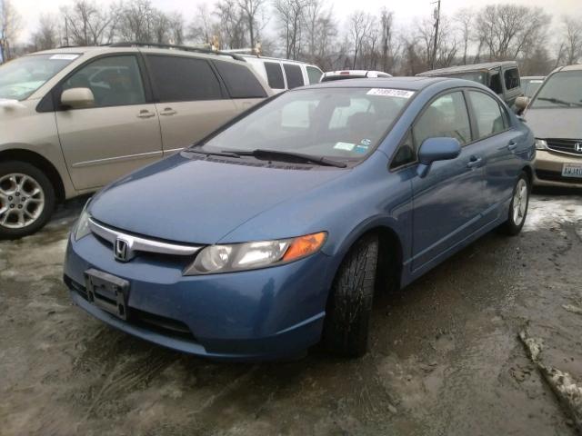 2HGFA16886H519460 - 2006 HONDA CIVIC EX BLUE photo 2