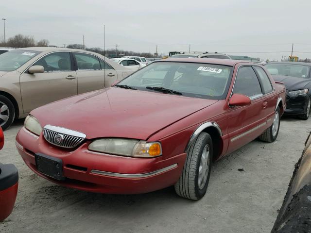 1MELM62W0VH621526 - 1997 MERCURY COUGAR XR7 MAROON photo 2