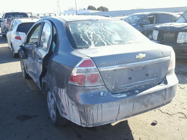 KL1TG56608B099878 - 2008 CHEVROLET AVEO LT GRAY photo 3