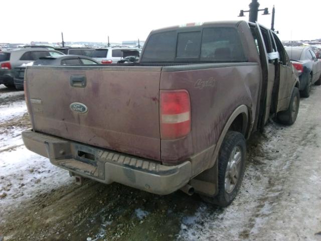 1FTPW14504KD32815 - 2004 FORD F150 SUPER MAROON photo 4