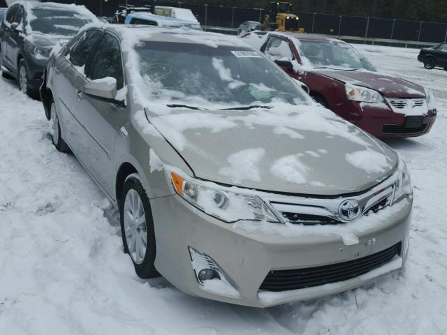 4T1BD1FK7EU098709 - 2014 TOYOTA CAMRY HYBR TAN photo 1