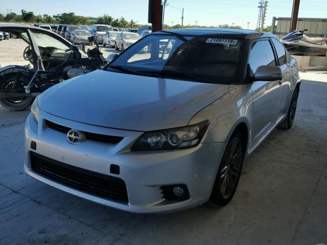 JTKJF5C78D3051901 - 2013 TOYOTA SCION TC SILVER photo 2