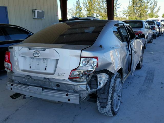 JTKJF5C78D3051901 - 2013 TOYOTA SCION TC 银色 照片 4