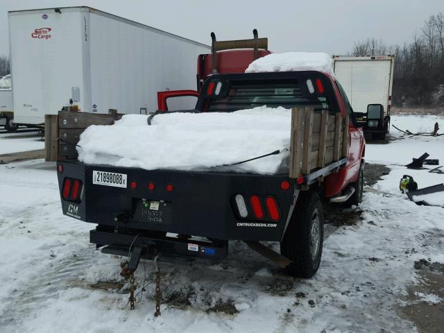 1FTWF31538ED49513 - 2008 FORD F350 SRW S RED photo 4