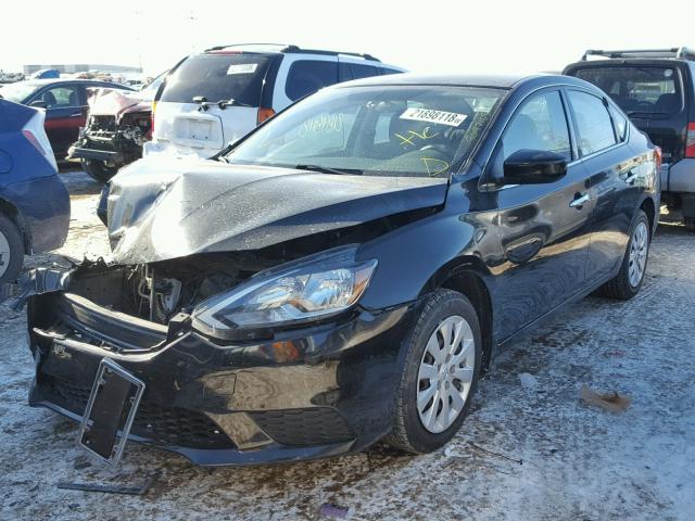 3N1AB7AP4GY273500 - 2016 NISSAN SENTRA S BLACK photo 2