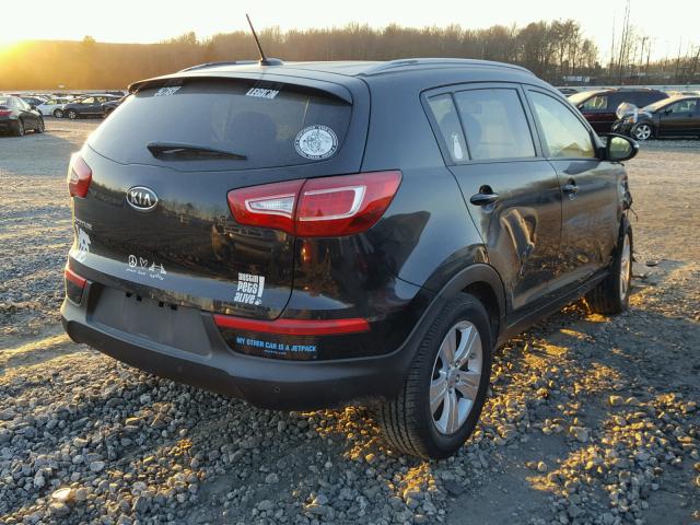 KNDPB3A23B7156294 - 2011 KIA SPORTAGE L BLACK photo 4