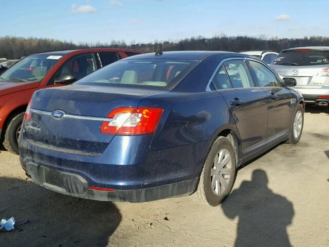 1FAHP2DW7CG133865 - 2012 FORD TAURUS SE BLUE photo 4