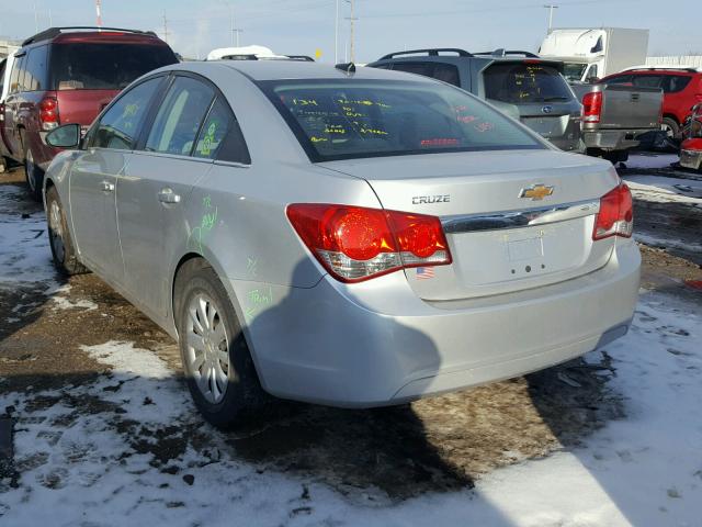 1G1PC5SH2B7135537 - 2011 CHEVROLET CRUZE LS SILVER photo 3