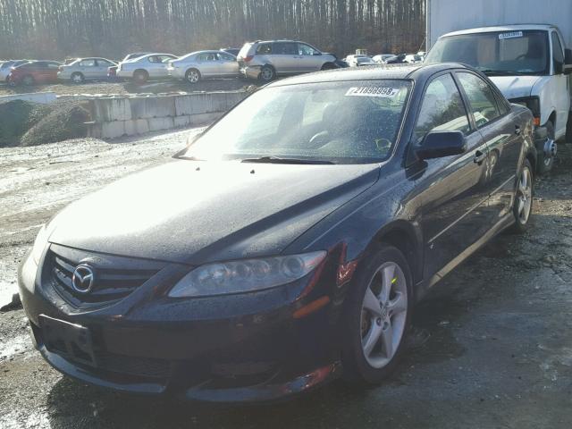 1YVHP80DX45N36134 - 2004 MAZDA 6 S BLACK photo 2