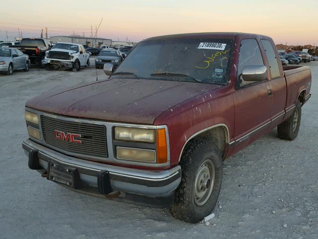 2GTEK19K7M1532687 - 1991 GMC SIERRA K15 RED photo 2