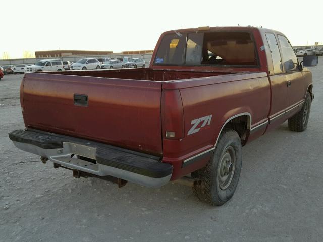 2GTEK19K7M1532687 - 1991 GMC SIERRA K15 RED photo 4