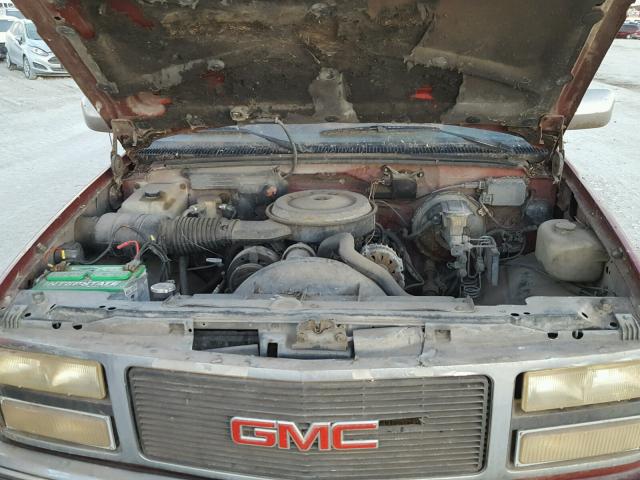 2GTEK19K7M1532687 - 1991 GMC SIERRA K15 RED photo 7