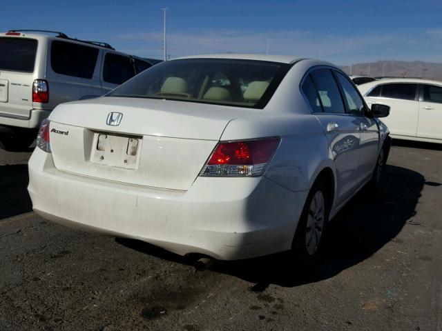 1HGCP2F39AA186236 - 2010 HONDA ACCORD LX WHITE photo 4