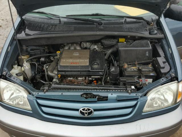 4T3ZF13CX2U480404 - 2002 TOYOTA SIENNA LE BLUE photo 7