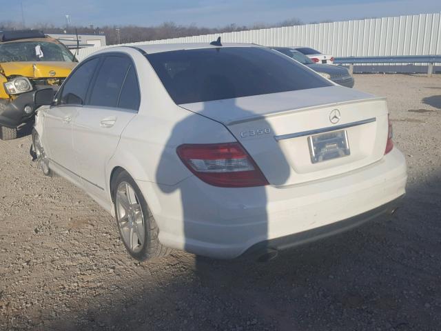 WDDGF56X69R055131 - 2009 MERCEDES-BENZ C 350 WHITE photo 3