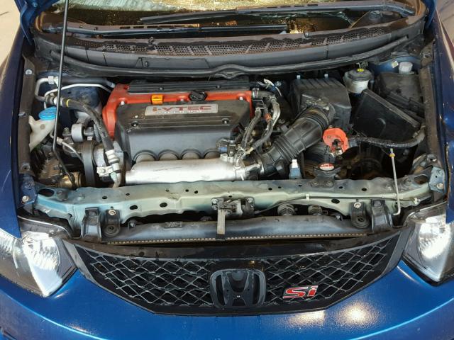 2HGFG2A5XBH700765 - 2011 HONDA CIVIC SI BLUE photo 7