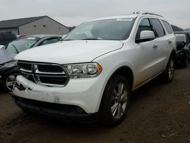 1C4RDJDG5DC602390 - 2013 DODGE DURANGO CR WHITE photo 2