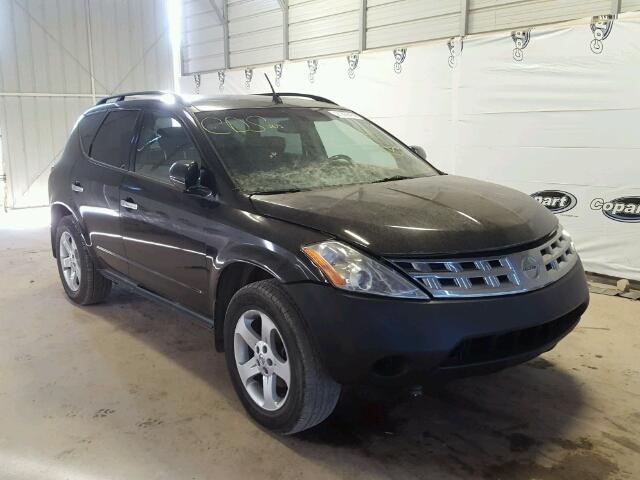 JN8AZ08T33W116548 - 2003 NISSAN MURANO SL BLACK photo 1