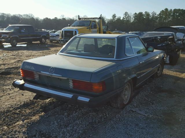 WDBBA45A7EA008594 - 1984 MERCEDES-BENZ 380 SL TEAL photo 4