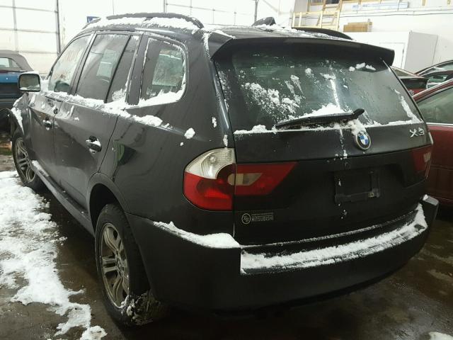 WBXPA93495WD23861 - 2005 BMW X3 3.0I BLACK photo 3