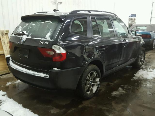 WBXPA93495WD23861 - 2005 BMW X3 3.0I BLACK photo 4