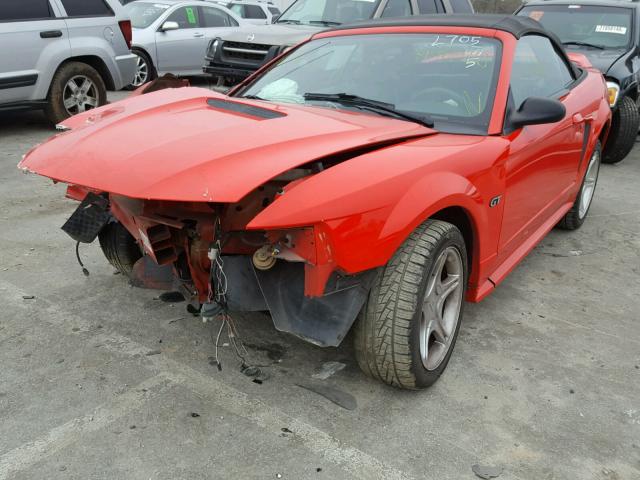 1FAFP45X3YF132705 - 2000 FORD MUSTANG GT RED photo 2