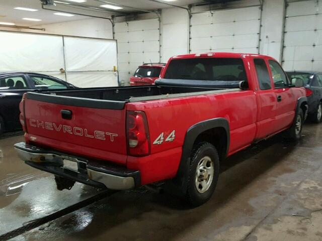 1GCEK19T43E358793 - 2003 CHEVROLET SILVERADO RED photo 4