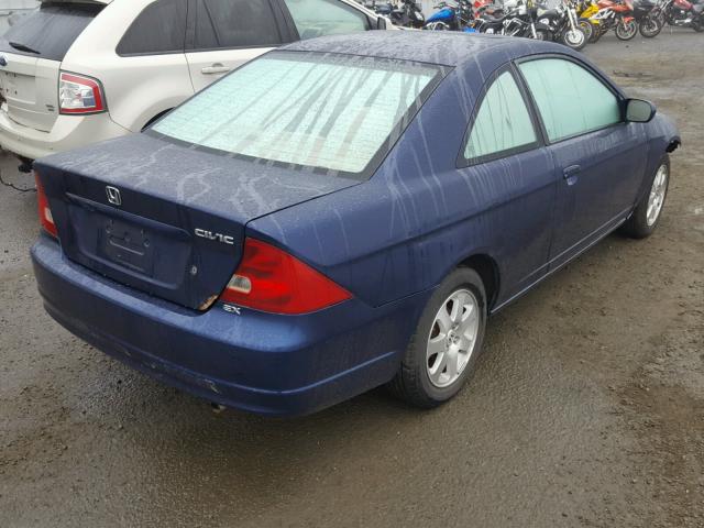 1HGEM22983L034371 - 2003 HONDA CIVIC EX BLUE photo 4